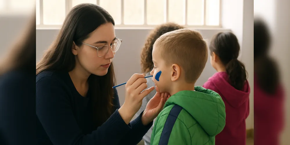 Voluntários podem promover atividades como contação de histórias, pintura no rosto, esportes e eventos beneficentes