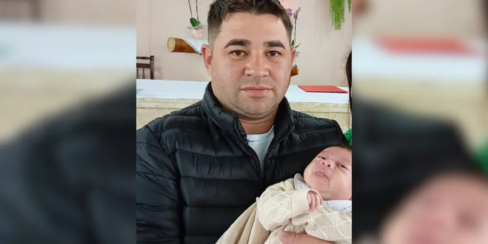 Cleverson e seu filho, Nathan