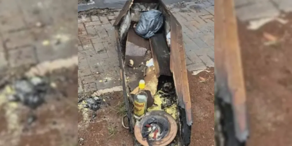 O crânio foi levado pelos suspeitos, que ainda deixaram objetos como prato, pimenta, lâminas de gilete e bebida