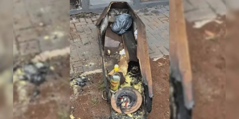 O crânio foi levado pelos suspeitos, que ainda deixaram objetos como prato, pimenta, lâminas de gilete e bebida