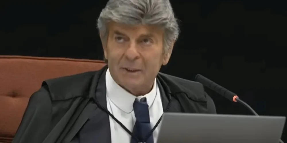 Fux, ministro do Supremo Tribunal Federal, durante discurso