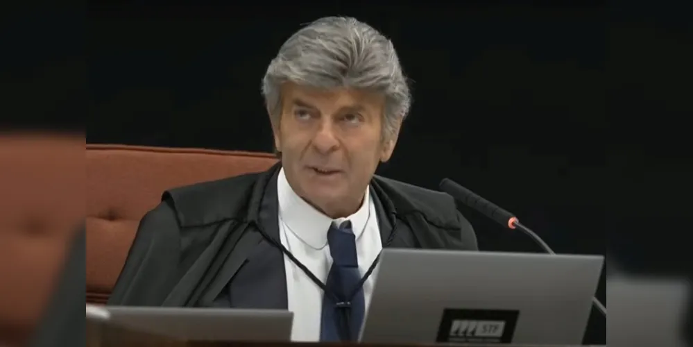 Fux, ministro do Supremo Tribunal Federal, durante discurso
