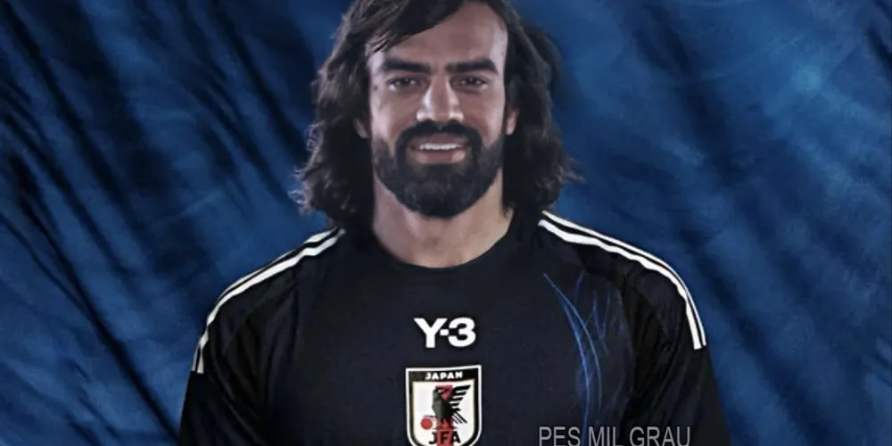 Sátira de Fabrício Bruno com camisa do Japão