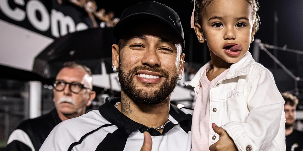 Neymar e e sua filha Mavie