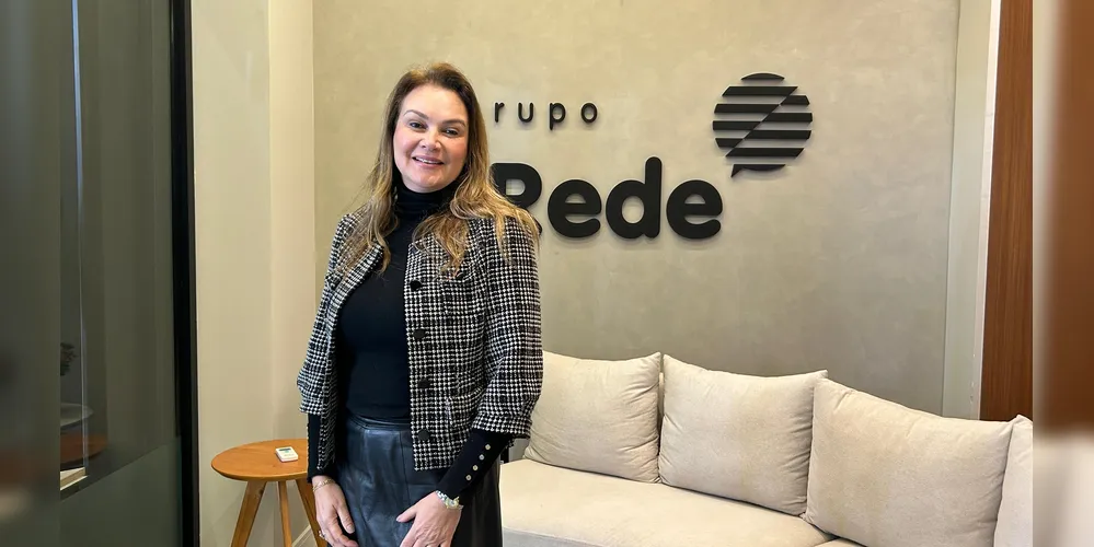 A presidente da Acipg, Giorgia Bin Bochenek, destaca a relação simbiótica entre a entidade e o desenvolvimento municipal