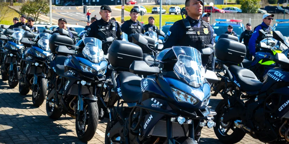 Recentemente, novos veículos foram entregues para as forças de segurança municipais