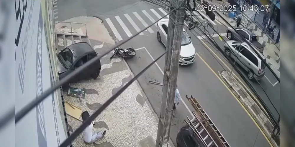 Câmera registrou o momento da ação