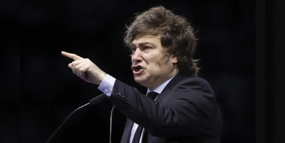 Presidente da Argentina durante discurso