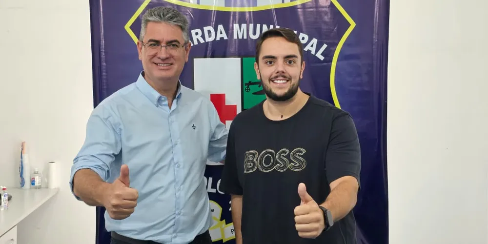 O vereador Julio Küller com o deputado federal Felipe Francischini