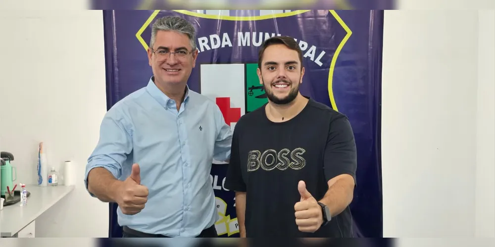 O vereador Julio Küller com o deputado federal Felipe Francischini