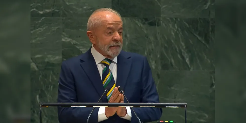 Presidente Lula durante discurso na ONU