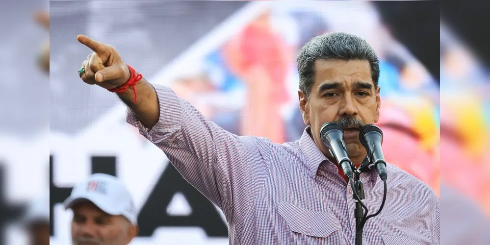 Ditador venezuelano Nicolás Maduro discursando