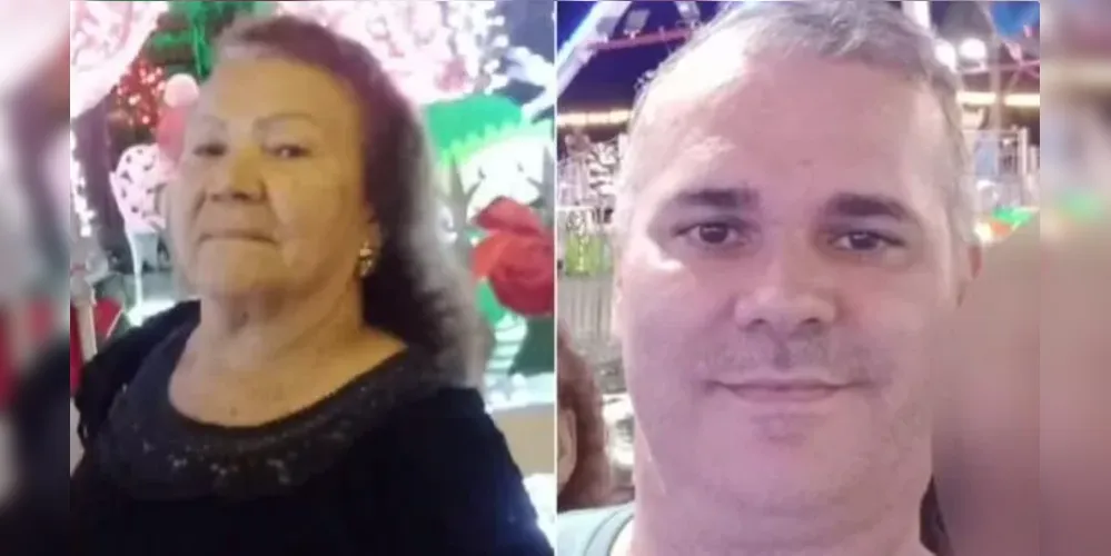 Maria Auxiliadora da Silva de Souza e seu filho, Fábio José de Souza