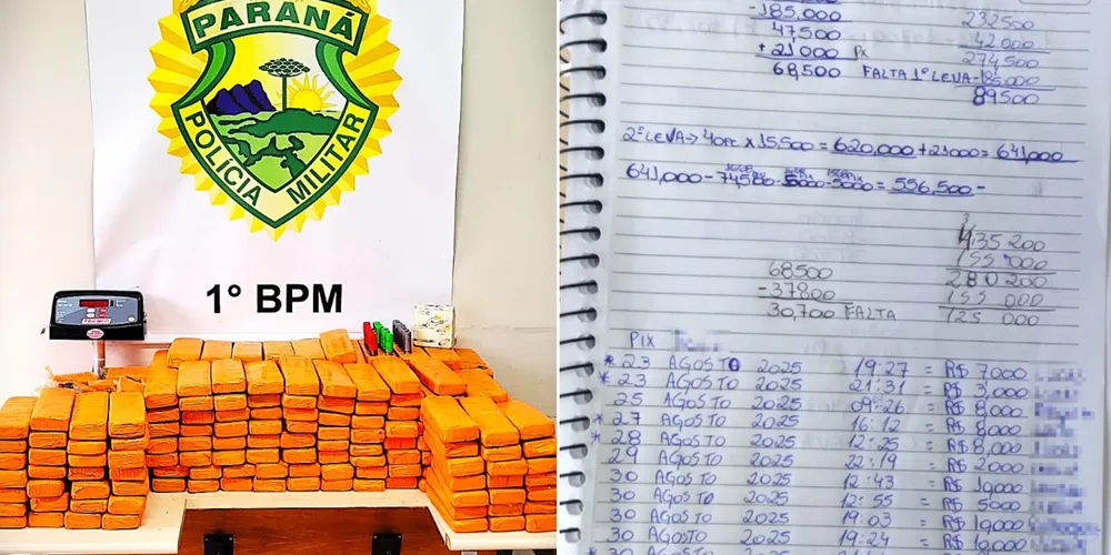 Materiais e drogas apreendidas foram encaminhadas à delegacia