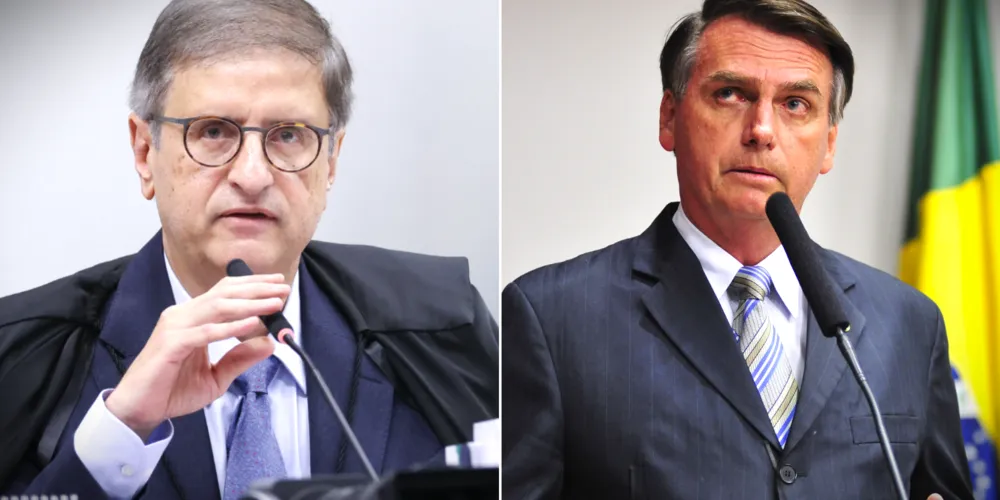 Paulo Gonet (à esquerda), procurador-geral da República, e Jair Bolsonaro