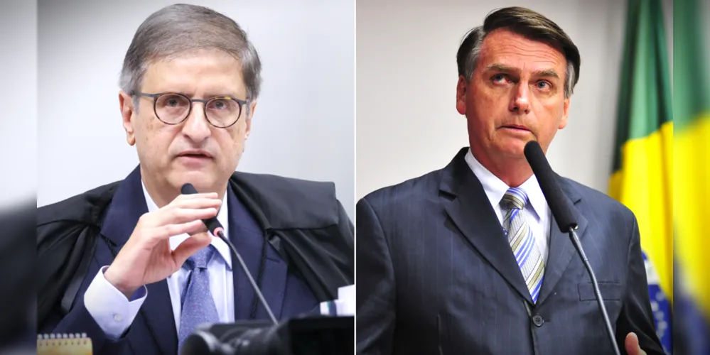 Paulo Gonet (à esquerda), procurador-geral da República, e Jair Bolsonaro