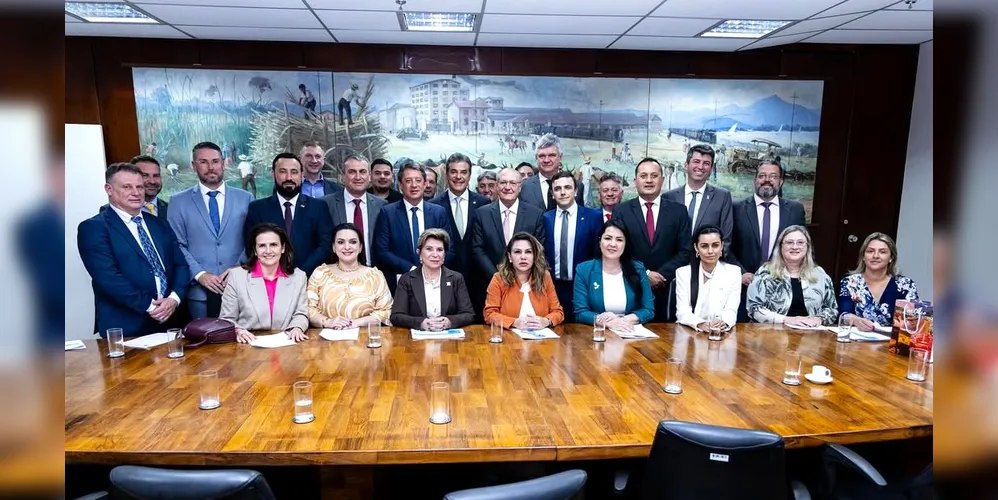 Prefeitos e lideranças dos Campos Gerais em reunião com o Governo Federal