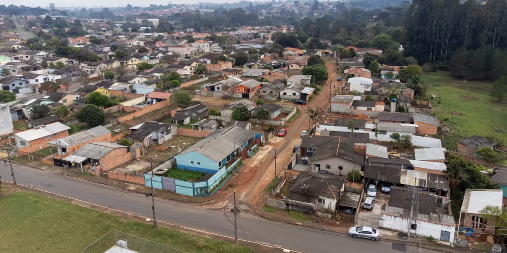 Vista aérea do Borsato, em Ponta Grossa