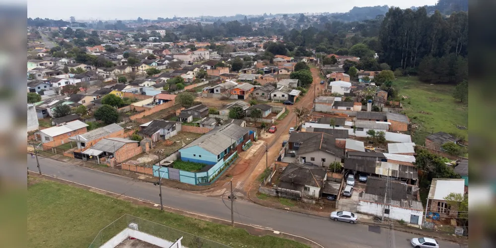 Vista aérea do Borsato, em Ponta Grossa