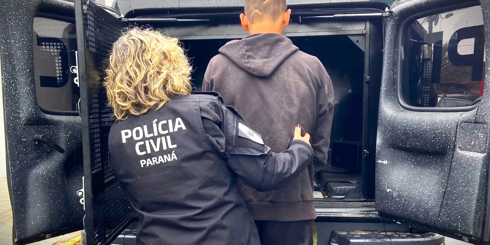 Jovem foi preso e encaminhado à Cadeia Pública de Irati