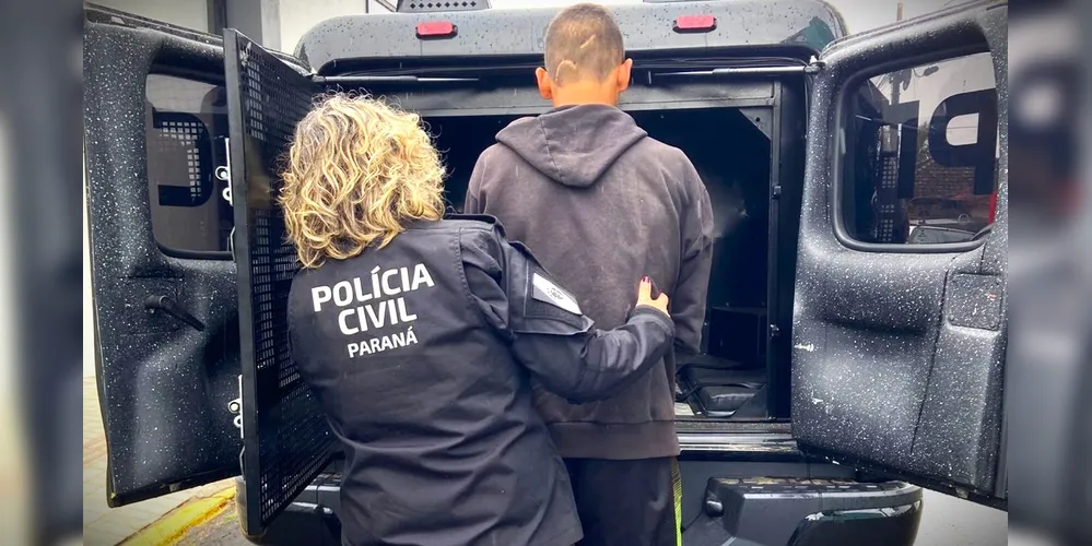 Jovem foi preso e encaminhado à Cadeia Pública de Irati