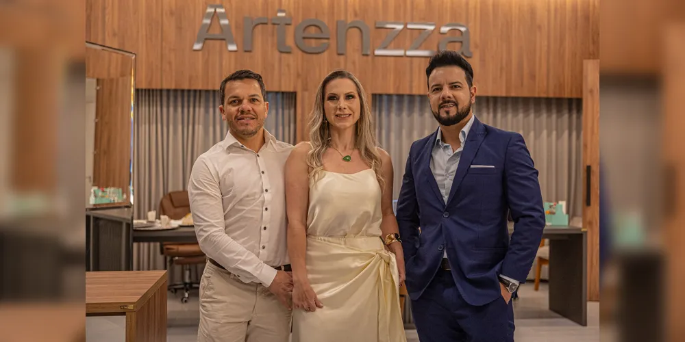 Deyvid Cruz, Letícia Scarminio Cruz e Raphael Sequinel participaram do evento