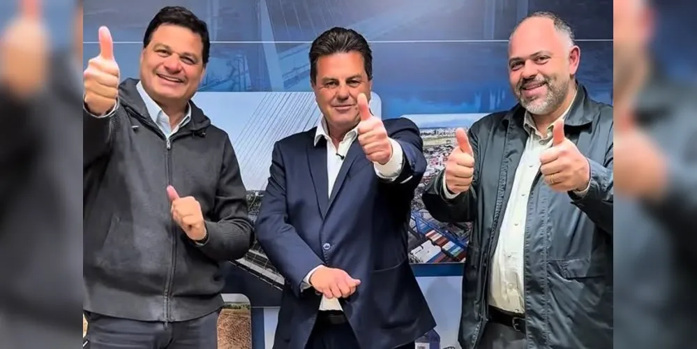 Sandro Alex, Denilson Baitala e Artagão Junior estiveram reunidos