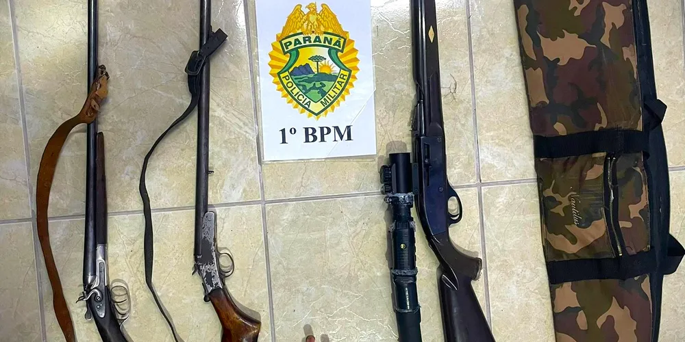 Armas foram apreendidas com o marido da vítima