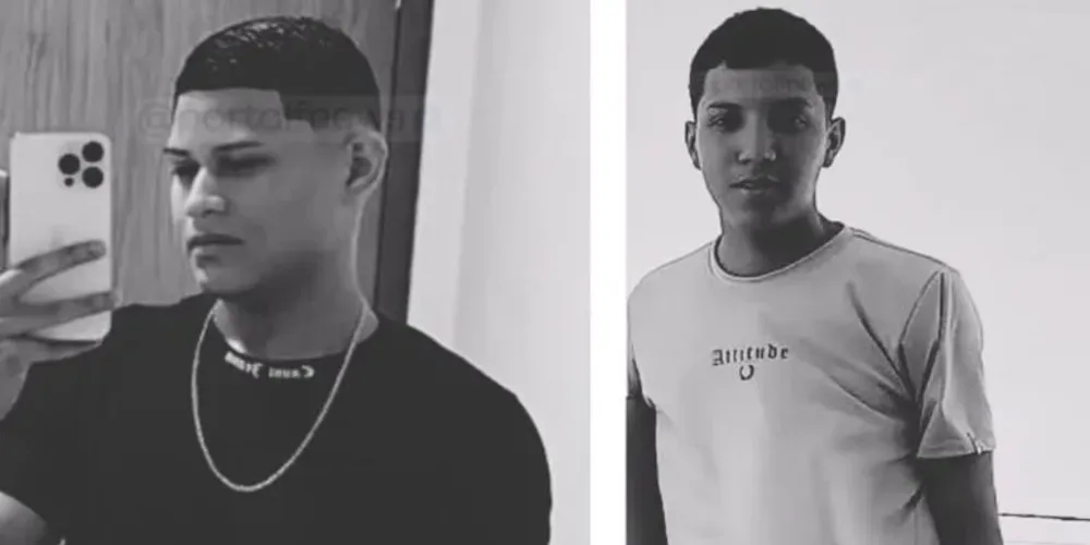 As vítimas Luiz Cláudio (esquerda) e Victor José Guilherme (direita) respectivamente