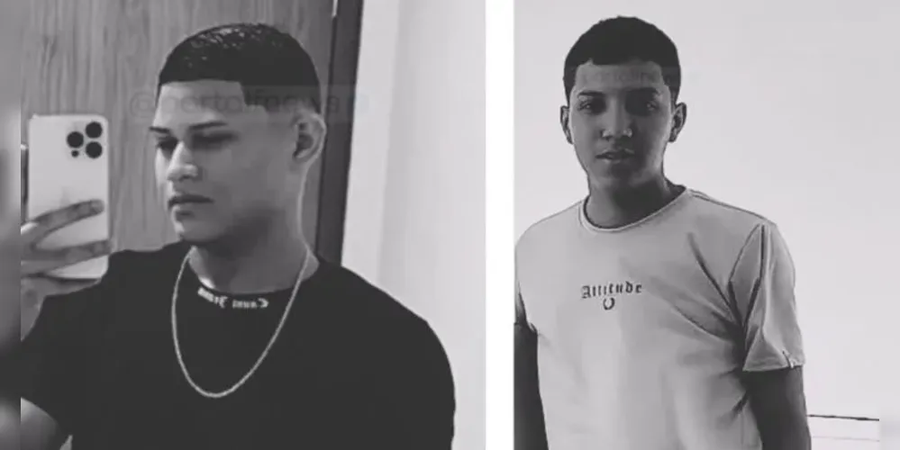As vítimas Luiz Cláudio (esquerda) e Victor José Guilherme (direita) respectivamente