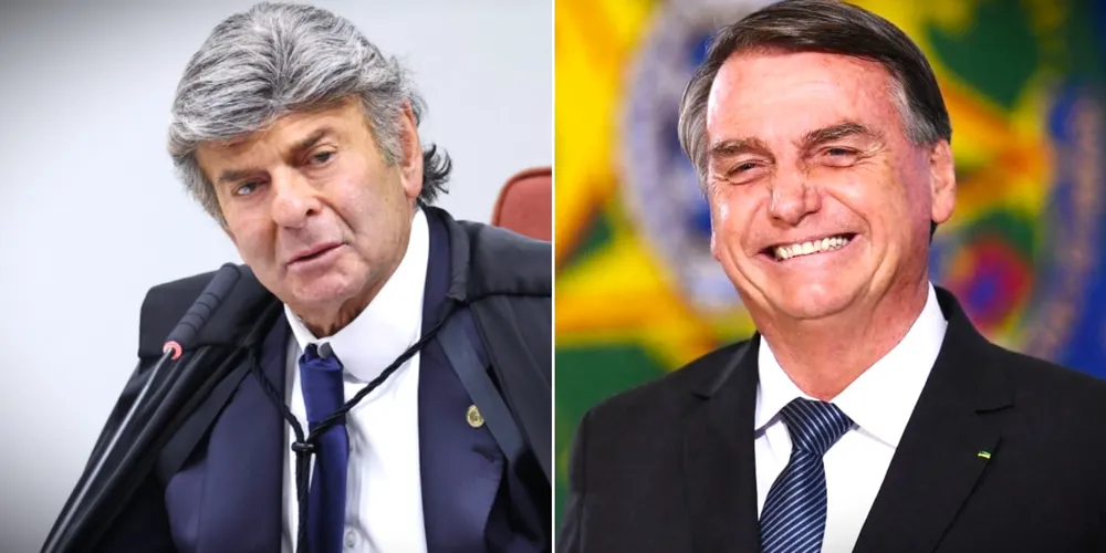 Ministro Luiz Fux e o ex-presidente Jair Bolsonaro
