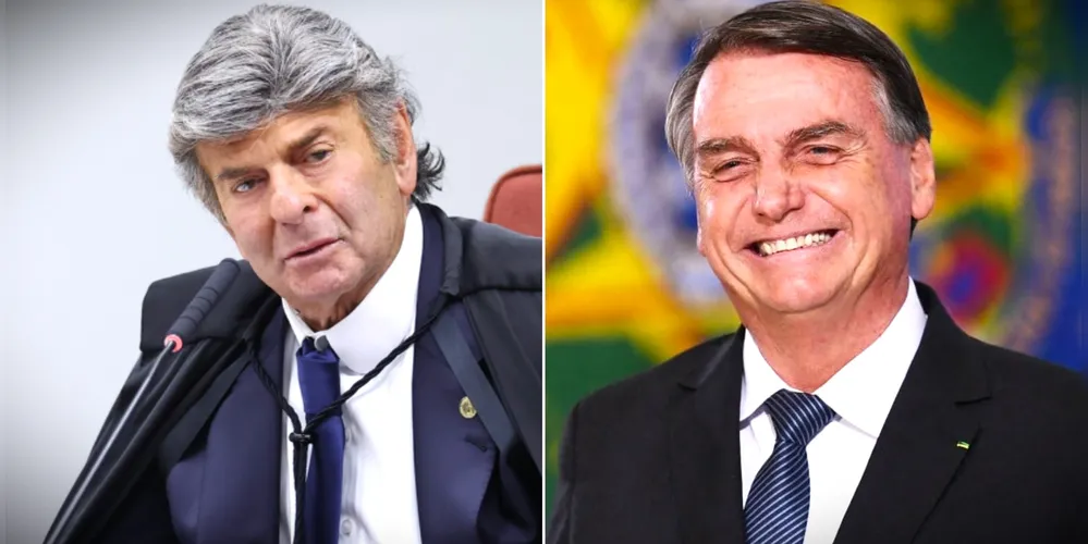 Ministro Luiz Fux e o ex-presidente Jair Bolsonaro