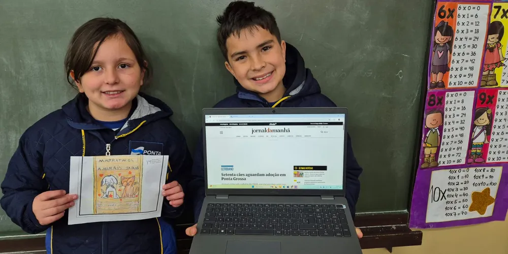 Como atividades, os alunos realizaram pesquisas no Jornal da Manhã e confeccionaram cartazes de conscientização