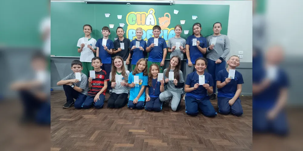 O projeto criativo proporcionou aos alunos a possibilidade de se aprofundar no mundo das poesias