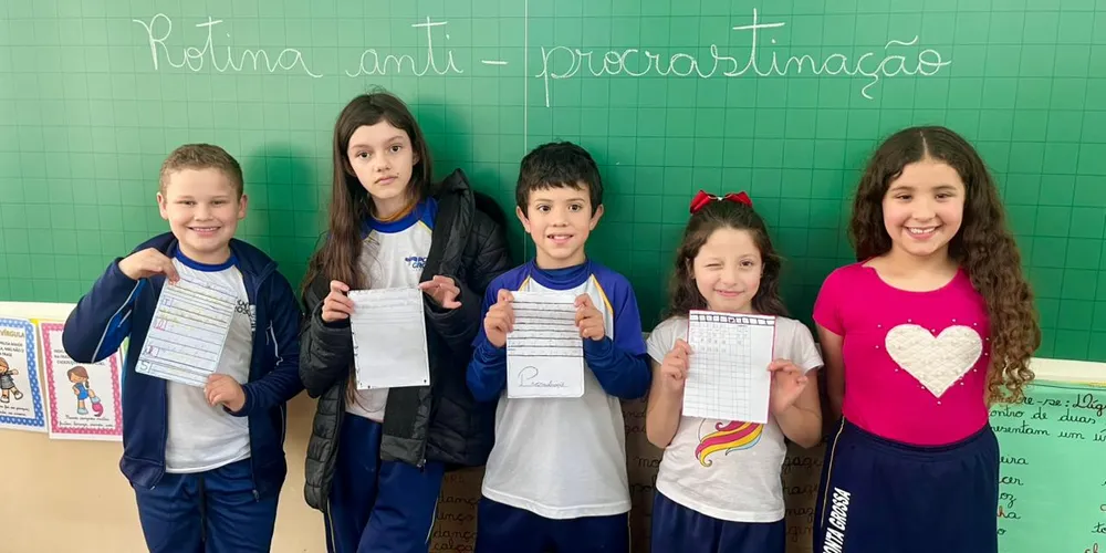 Como principal tarefa, cada aluno desenvolveu sua própria rotina anti-procrastinação