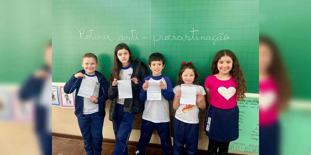 Como principal tarefa, cada aluno desenvolveu sua própria rotina anti-procrastinação