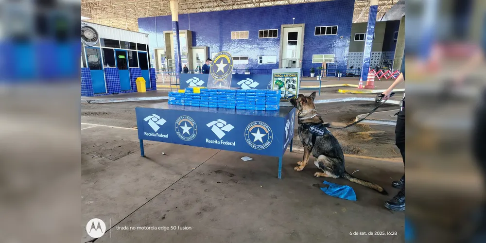 O veículo, a substância e o condutor foram encaminhados à Delegacia da Polícia Federal em Foz do Iguaçu