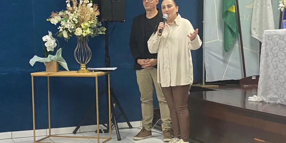 A prefeita Fernanda Sardanha discursou durante a reunião