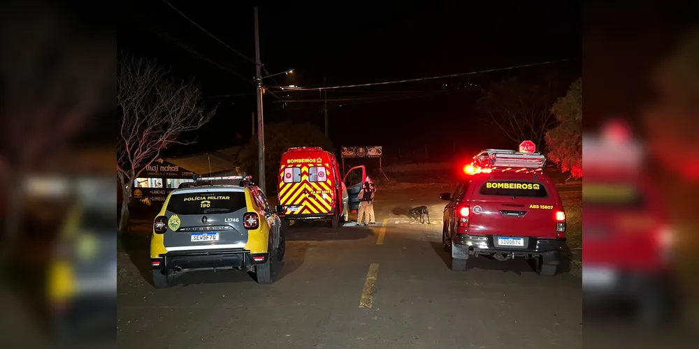 Equipes da Polícia Militar de do Siate estiveram no socorro da vítima