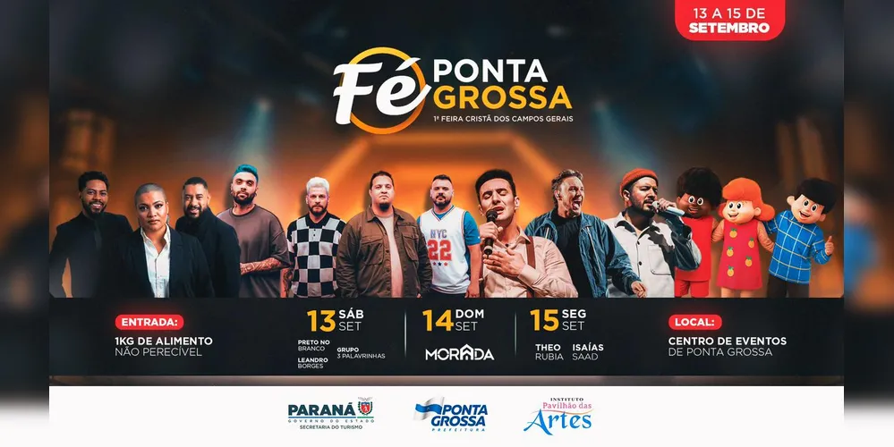 A programação contará com três dias de música, dança e palavra, reunindo atrações locais e nomes consagrados no cenário nacional