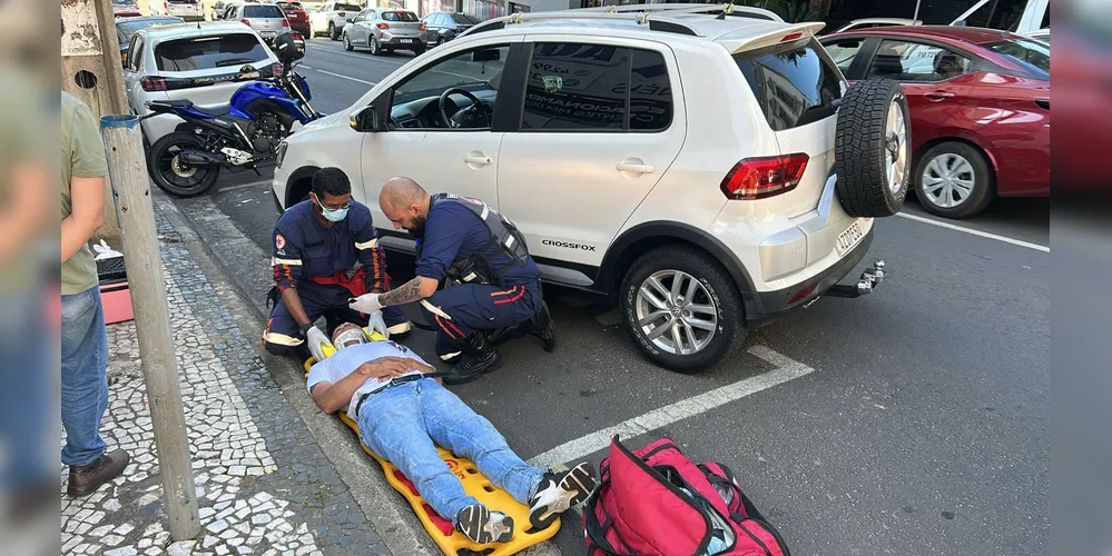 O motociclista foi encaminhado para a UPA Santana