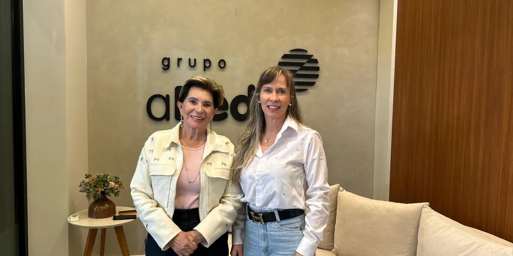 A prefeita Elizabeth Schmidt (União) e Tônia Mansani, presidente da AID, estiveram no Portal aRede destacando a conquista