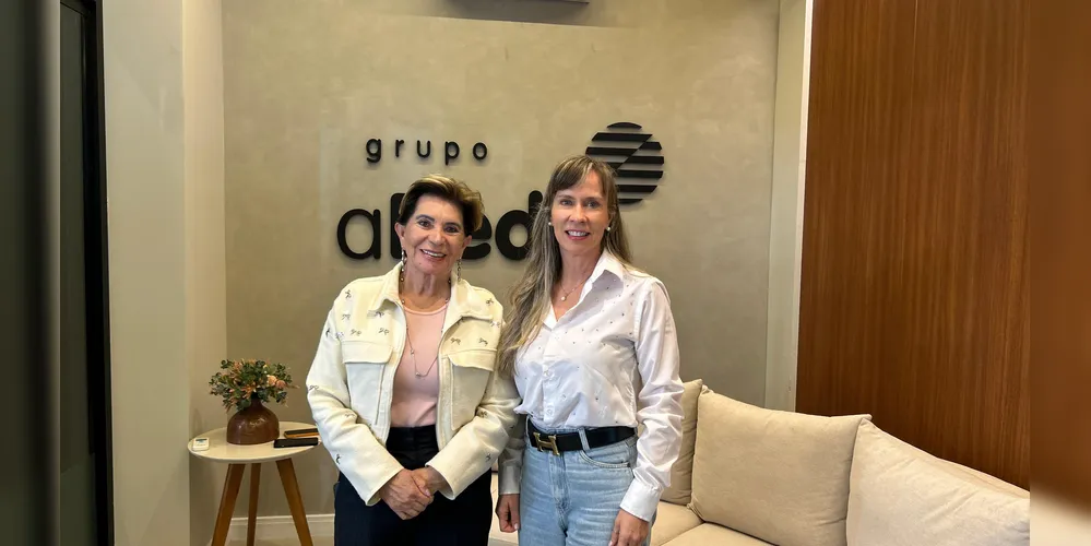 A prefeita Elizabeth Schmidt (União) e Tônia Mansani, presidente da AID, estiveram no Portal aRede destacando a conquista