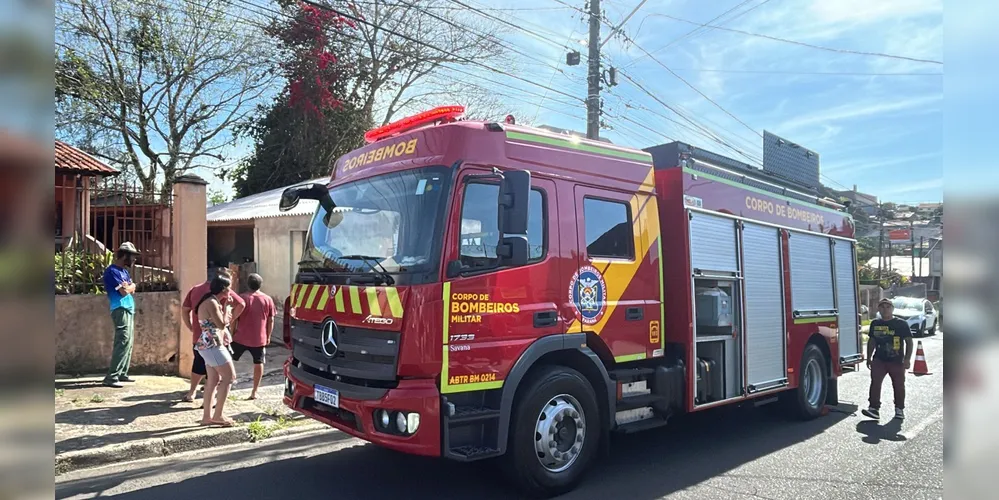 Com a chegada dos Bombeiros, a situação foi controlada