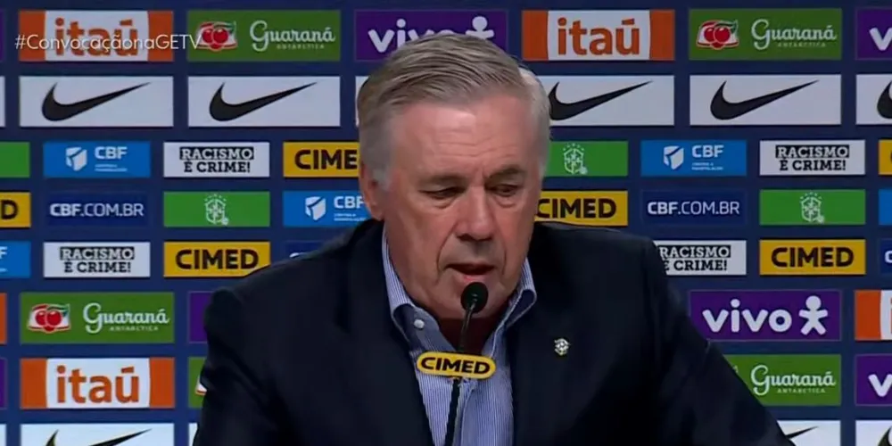 Carlo Ancelotti em convocação da Seleção Brasileira