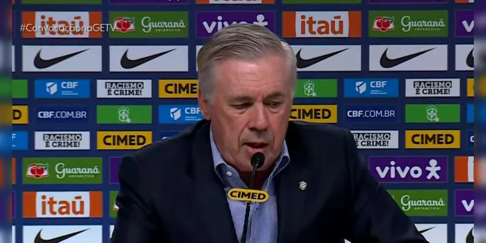 Carlo Ancelotti em convocação da Seleção Brasileira