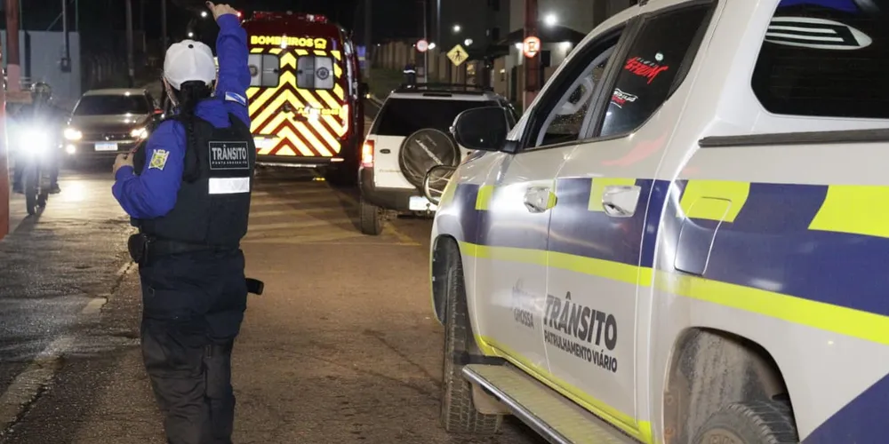 O Patrulhamento de Trânsito Viário prestou atendimento no local da ocorrência