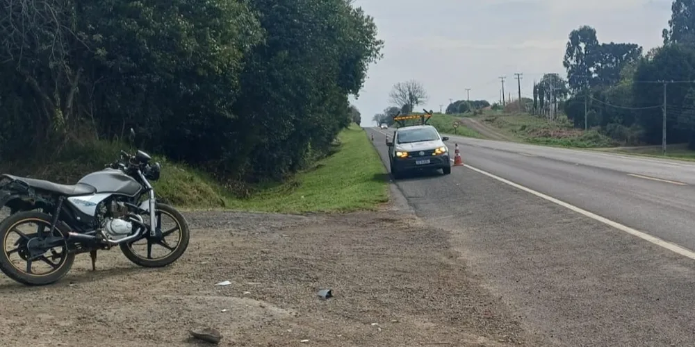 O condutor da motocicleta foi encaminhado para o Pronto Atendimento de Imbituva.