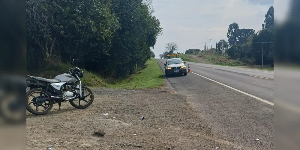 O condutor da motocicleta foi encaminhado para o Pronto Atendimento de Imbituva.