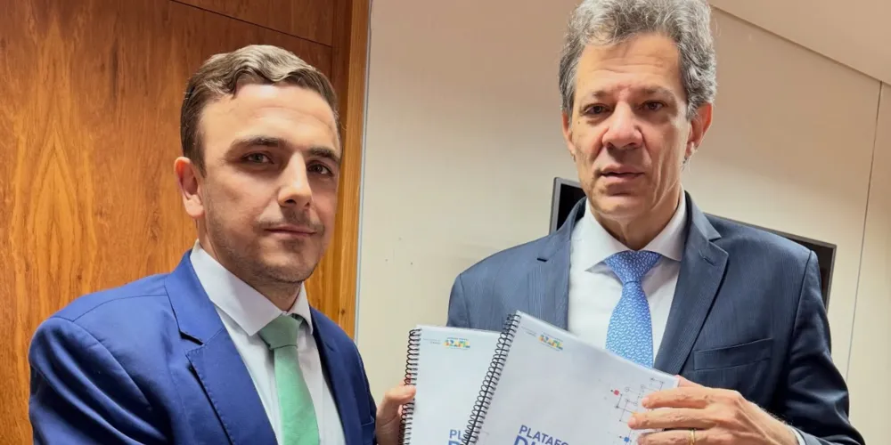 Aliel Machado e Fernando Haddad